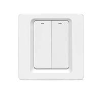 Yagusmart Zigbee Smart Wall Light Switch, Neutral Wire Optional, APP Remote Control, Timing Function, Voice Control (2 gang)