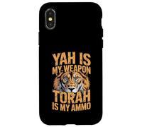 YAH Is My Weapon Torah Is My Ammo Hebrew Jewish Case for iPhone X/XS