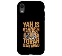 YAH Is My Weapon Torah Is My Ammo Hebrew Jewish Case for iPhone XR