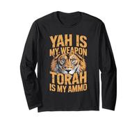 YAH is My Weapon Torah is My Ammo Hebrew Jewish Long Sleeve T-Shirt