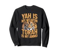 YAH Is My Weapon Torah Is My Ammo Hebrew Jewish Sweatshirt