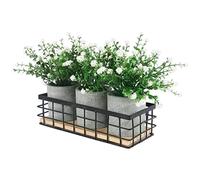 Yahallow 3 Potted Artificial Plants Flowers for Home Decor Indoor, Centerpiece Table Decorations for Dining Room and Coffee Table, White
