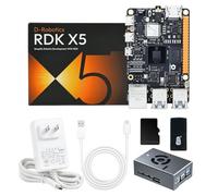 Yahboom 10 Tops RDK X5 Development Board with Heat Dissipation Shell, Power Supply, to Achieve Local Deployment of Multiple Large Language Models (8GB, Aluminum Case Kit)