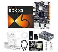 Yahboom 8GB Development Board Kit, 10 Tops, RDK X5 Development Board with Aluminum Alloy Heat Sink, 10-axis lMU Inertial Navigation Module, Power Supply, Robotics Project (8GB, IMU Module Kit)