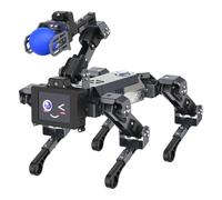 Yahboom AI Embodied Intelligent Robot Dog, 15DOF, Programming Education AI Roboterhund with Robotic Arms, Thinking Roboter Hund, APP Controlled Visual Recognition Robot Pet