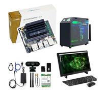 Yahboom Jetson Nano 4GB RAM Jetson Case USB Camera HDMI Cable M.2 Wireless Card 10.1inch IPS Touch Screen eMMC Storage (without SD Port) AI Robot Kit Ubuntu (Ultimate Kit)