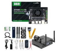 Yahboom Jetson Orin NX 16GB SUPER AI Large Model Kit,157 Tops,256GB SSD | Aluminum Alloy Case,IMX219 Camera,Antenna,Ubuntu 22.04 System Al Large Model Voice Module Suitable for Electronic Projects