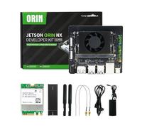 Yahboom Jetson Orin NX Development Kit 157 Tops WiFi 256GB SSD Ubuntu 22.04 System AI Smart Robot K-it Heat Dissipation Suitable for Electronic Projects (Orin NX 16GB Without SSD Kit)