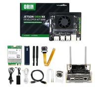 Yahboom Jetson Orin NX SUPER Development Kit 117TOPS Wifi 256GB SSD Ubuntu 22.04 System AI Smart Robot Kit Suitable for Electronic Projects (Orin NX 8GB Cam Adv Kit)