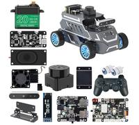 Yahboom Raspberry Pi 5 8GB for AI Robot Car,Supports RVIZ simulation ROS2,TOF Lidar,SLAM Mapping Navigation, Tracking and Obstacle Avoidance(A1-Sup-without-Pi5)