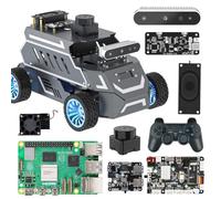 Yahboom Raspberry Pi 5 8GB for AI Robot Car,Supports RVIZ Simulation ROS2,TOF Lidar,SLAM Mapping Navigation, Tracking and Obstacle Avoidance (Superior Ver with Pi5-8GB)