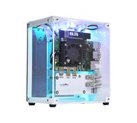 Yahboom Raspberry Pi 5 Case, Micro Desktop Aluminium Case with Pi5 Active Radiator, PWM Fan, RGB Lightint Bar, Mini Tower PC Case, OLED Display