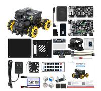 Yahboom Raspberry Pi 5 ROS2 Robot Car 360°Movement, AI Vision & Tracking, Integrated Multimodal Large AI Model OpenRouter, AI Voice Interaction (Superior Without RPi5)
