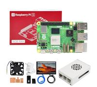 Yahboom Raspberry Pi 5 Starter Kit 16GB+HD 10.1inch Display,Case,27W PD Power Adapter,Heat Sink Ubuntu ROS2 System Suitable for Robot AI (16GB-10 in Screen Kit)