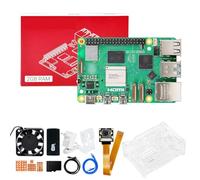 Yahboom Raspberry Pi 5 Starter Kit 2GB,IMX219 Camera,64GB SD Card | Pi 5 Case Passive Cooling, 27W 5.1V 5A USB C Power Supply, HDMI Cable Ubuntu20.04 ROS2 (2GB-IMX219 Camera Kit)