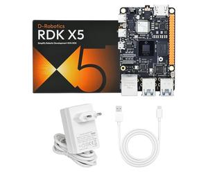 Yahboom RDK X5 4GB Development Board 10 Tops Robot Development Board, with Power Supply and Type C Data Cable, Suitable for University Programming Projects, AI Vision Projects (4GB, Basic Kit)