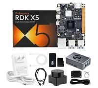 Yahboom RDK X5 Robot 4GB Development Board, 10 Tops, with T-MINI Plus Radar Sensor, Aluminum Alloy Housing, Power Supply, Suitable for Mapping Navigation Robot Projects (4GB, Lidar Kit)