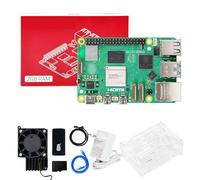 Yahboom RPi 5 2GB + PD Power Adapter,Acrylic Case,Rradiator,64GB TF Card Cortex-A76 CPU Suitable for AI Artificial Intelligence Programming Python Ubuntu (2GB-Cooling Boost Kit)