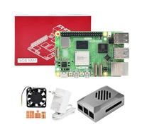 Yahboom RPi 5 Developer Kit 16GB + PD Power Supply + ABS Case (with Fan) + Heat Sink Ubuntu20.04 ROS2 for AI Programming Python (16GB-Basic Kit)