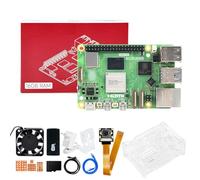 Yahboom RPi 5 Starter Kit 16GB,IMX219 Camera,64GB SD Card,Pi 5 Case Passive Cooling, 27W 5.1V 5A USB C Power Supply, HDMI Cable Ubuntu20.04 ROS2 (16GB-IMX219 Camera Kit)