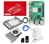 Yahboom RPi 5 Starter Kit 1GB,64GB SD Card,Official Active Cooling | 27W 5.1V 5A USB C Power Supply, HDMI Cable Ubuntu20.04 ROS2 (1GB-Official Cooler Kit)