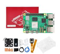 Yahboom RPi 5 Starter Kit 4GB,IMX219 Camera,64GB SD Card,Pi 5 Case Passive Cooling, 27W 5.1V 5A USB C Power Supply, HDMI Cable Ubuntu20.04 ROS2 (4GB-IMX219 Camera Kit)