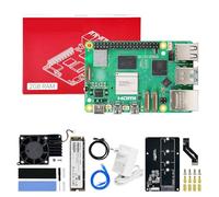 Yahboom RPi5 Developer Kit 2GB + PD Power Adapter+Pi 5 Case Active Cooling+PCIe M.2 SSD+256G SSD ROS2 System Ubuntu20.04 Suitable for AI Programming Python (2GB-PCIe M.2 SSD Kit)