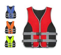 Yahbrra Adjustable Life Jacket Buoyancy: Children and Adults for Water Sports Kayaking Surfing Buoyancy Aid with Adjustable Safety Crotch Strap 30-120 Kg(Rot,S)