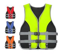 Yahbrra Adjustable Life Jacket Buoyancy: Children and Adults for Water Sports Kayaking Surfing Buoyancy Aid with Adjustable Safety Crotch Strap 30-120 Kg(Green,XL)