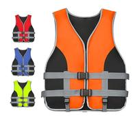 Yahbrra Adjustable Life Jacket Buoyancy: Children and Adults for Water Sports Kayaking Surfing Buoyancy Aid with Adjustable Safety Crotch Strap 30-120 Kg(Orange,M)