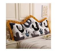 Yahbrra Headboard, Large, Comfortable Reading Cushion, Backrest In Bed, 2 In 1 Backrest and Head Cushion, Long, Crystal Velvet, 180 * 65cm