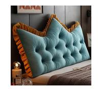 Yahbrra Headboard with Large Back Cushion and Comfortable Reading Backrest for Bed, Couch, Wall and Day Bed(Crystal velvet-blue,120 * 55cm)