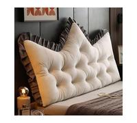 Yahbrra Headboard with Large Back Cushion and Comfortable Reading Backrest for Bed, Couch, Wall and Day Bed(Crystal velvet-white,120 * 55cm)