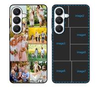 YahCase Custom Case for Samsung Galaxy S26 with Multi Photos,Customized Personalized Collage Picture Text Name Anti-Scratch Soft Protective TPU Phone Cover for S26 6.3"-Black