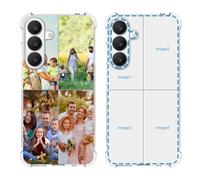YahCase Custom Case for Samsung Galaxy S26 with Multi Photos,Customized Personalized Collage Picture Text Name Anti-Scratch Soft Protective TPU Phone Cover for S26 6.3"-Clear