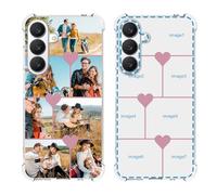 YahCase Custom Case for Samsung Galaxy S26 with Multi Photos,Customized Personalized Collage Picture Text Name Anti-Scratch Soft Protective TPU Phone Cover for S26 6.3"-Clear