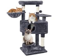 Yaheetech 117 cm Cat Tree for Indoor Cats with Large Top Perch, Dark Grey | Cat Tower, Sisal Scratching Posts, Larger Condo, Cat Basket, Stable Structure