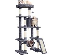 Yaheetech 159cm Large Cat Tree, Multi-Level Cat Play Tower with Scratching Posts Warm Condo Hammock, Plush Pet Furniture for Indoor Kittens