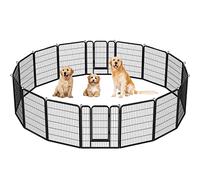 Yaheetech 16-Panel Heavy-Duty Dog Playpen for Puppies/Small Dogs, Pet Exercise Pen for Garden/Yard Indoor/Outdoor Use 100cm Height