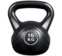 Yaheetech 16kg Kettlebell Set, HDPE Coated Kettle Bell Weights, Black