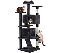 Yaheetech 178cm Multi-level Cat Tree Tower w/ 2 Condos & 2 Dangling Balls & 3 Scratching Posts & 3 Platforms Indoor Cat Activity Structure for Small & Medium Cats
