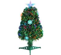 Yaheetech 1Pcs Fibre Optic Christmas Tree, Multicolor Lights, 2ft, Green