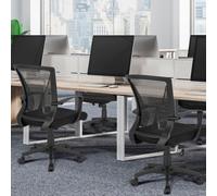 Yaheetech 2-Pack Ergonomic Mid-Back Mesh Office Chair - Black