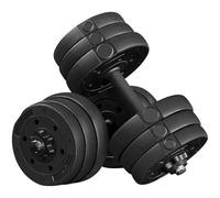 Yaheetech 2x10kg Adjustable Dumbbells Set Dumbbell Hand Weight for Men and Women Home Gym Fitness Lifting Training Free Weights