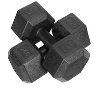 Yaheetech 2x5kg Hex Dumbbells Set, Sold in Pair Free Weight Set Training | 5kg Dumbbell Pair, Non-slip Grip Weight Set, Anti-Rolling Hex Hand Home Gym Workout Fitness Exercise Fullbody Men/Women