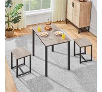 Yaheetech 3-Piece Rectangular Dining Set For Multipe Use Grey