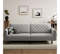 Yaheetech 3 Seater Convertible Sofa Bed For Limited Space- Light Grey