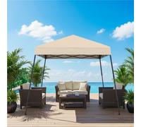 Yaheetech 3 X 3 M Pop-Up Canopy Tent With Carry Bag, Guy Lines And Stakes, Beige