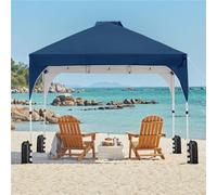 Yaheetech 3 X 3 M Pop-Up Canopy Tent With Roller Bag, Sandbags, Stakes, Navy Blue