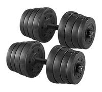 Yaheetech 30KG/25KG/20KG/15KG Adjustable Dumbbells Weight Set for Men/Women | 2x15kg/2x12.5kg/2x10kg/2x7.5kg Free Weights Dumbbells Set, Easy Weight Changes, Fullbody Strength Training for Home Gym